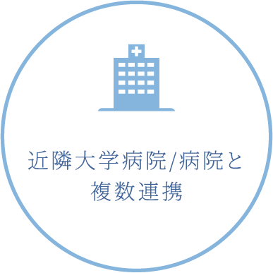 近隣大学病院/病院と複数連携